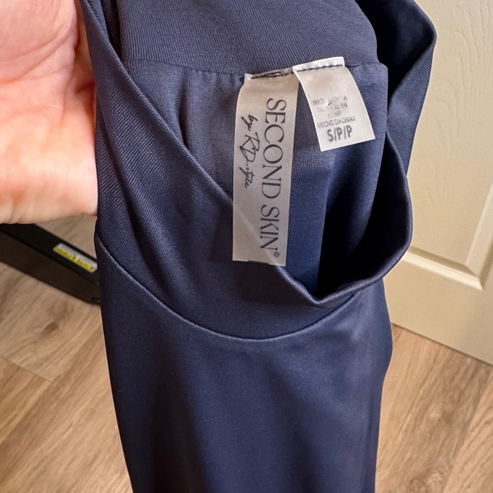 Second Skin  Navy Midi Dress